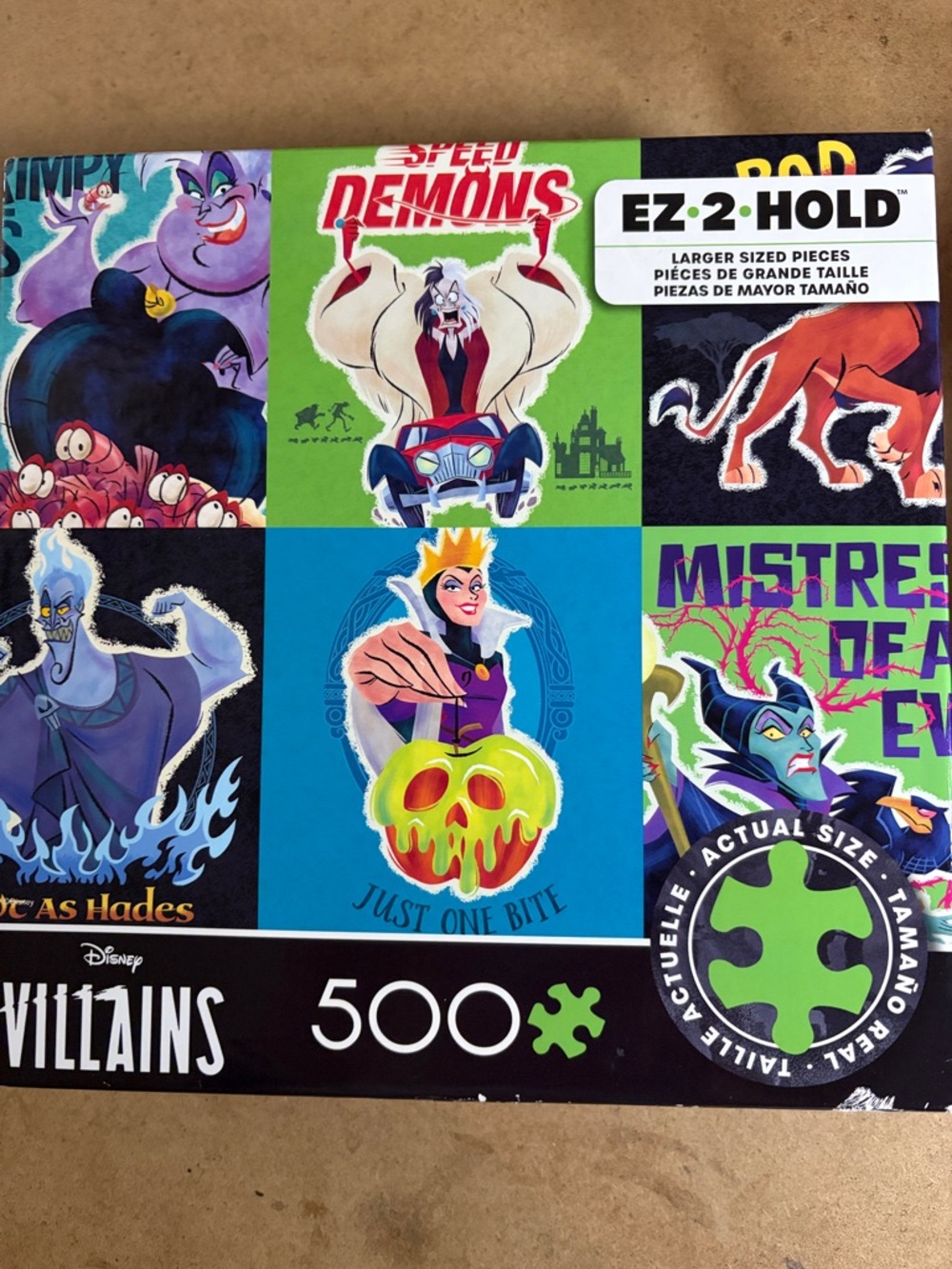 🧩 500 piece New Factory Sealed “Disney Villains” puzzle with poster.